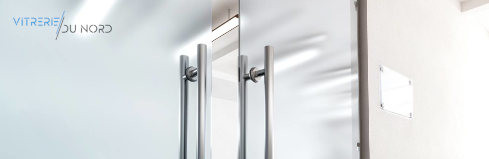 Porte en verre trempé